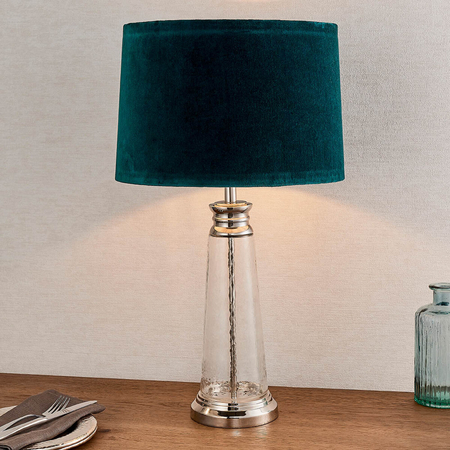 Lampa stołowa Endon Lighting Winslet 90545 nikiel