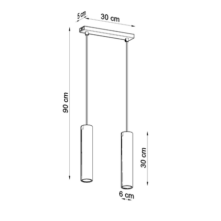 Sollux Lighting Lampa wisząca LAGOS 2 czarny SL.0328