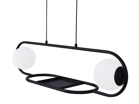 Lampa wisząca FINESTRA Kaja K-4961 biały/czarny