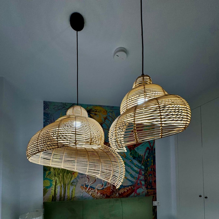 Light Prestige Rattanowa lampa wisząca Shella 40 cm jasne drewno 1xE27 LP-1806/1P 40cm