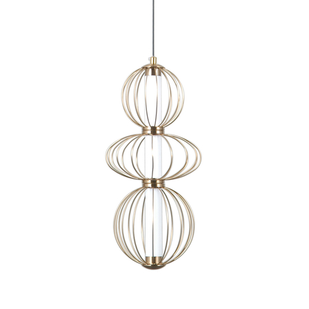 Lampa wisząca Italux Rabel PND-344221-3V-HBR Złoty