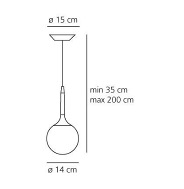 Lampa wisząca Artemide 1045110A Castore 14
