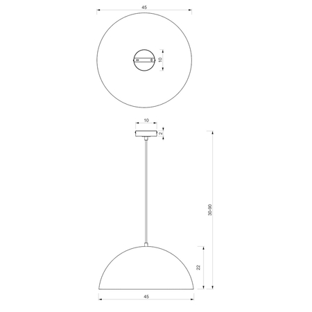 Milagro Lampa wisząca BETA BLACK/GOLD 1xE27 45cm MLP7973 CZARNY / ZŁOTY