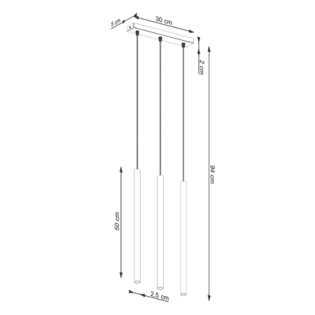 Sollux Lighting Lampa wisząca PASTELO 3 biała SL.0466