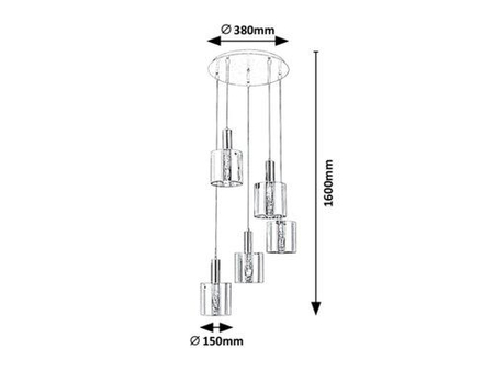 Lampa wisząca Rabalux Donati 5251 chrom