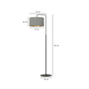 Lampa podłogowa HILDE LP1 BL GRAY Emibig 1050/LP1 czarny/chrom