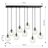 Lampa wisząca COSMO 9 BL TRANSPARENT Emibig 711/9 czarny