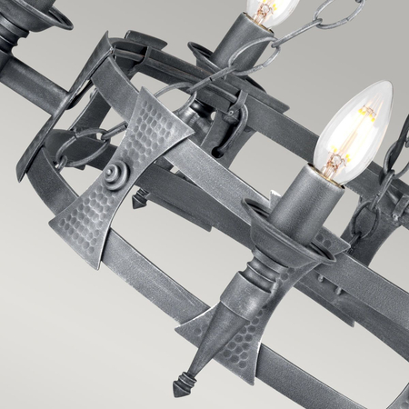 Żyrandol Elstead Lighting Saxon patyna SAX5-BLK-SIL