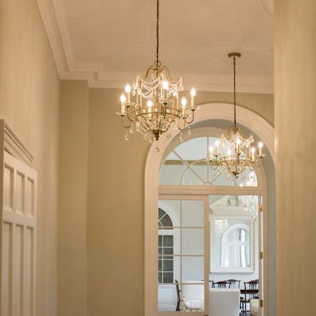 Żyrandol Elstead Lighting Gianna srebrny FE-GIANNA6