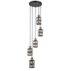Lampa wisząca Italux Menfi PND-44236-5-BK-GD Czarny, mosiądz