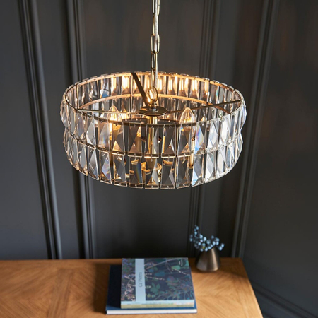 Lampa wisząca Endon Lighting Clifton 106243 mosiądz