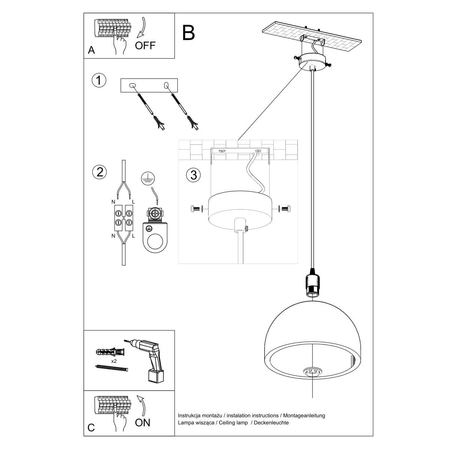Sollux Lighting Lampa wisząca PABLITO SL.0847
