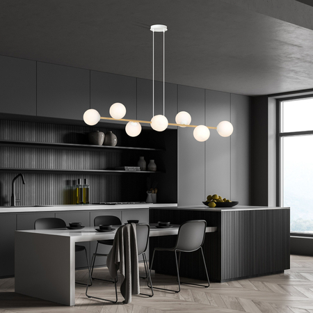 Lampa wisząca GRAVITY 8 Emibig 1242/8 biały/złoty