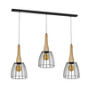 Lampa wisząca TERATA 3 Azzardo AZ2949 matt black / light wood