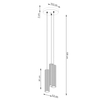 Sollux Lighting Lampa wisząca KARBON 3P beżowy SL.1595
