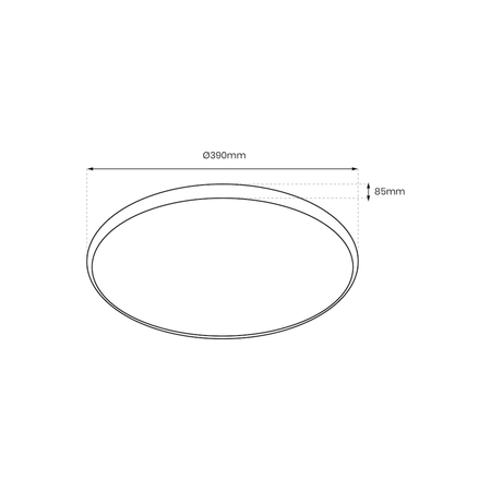 Milagro Plafoniera RINGO RGBW 36W Ø390 mm ML9965 CZARNY