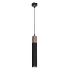 Milagro Lampa wisząca SOLO SAWN BLACK / PATINATED WOOD 1x mini GU10 MLP7469 PRZECIERANY CZARNY / DREWNO PATYNOWANE