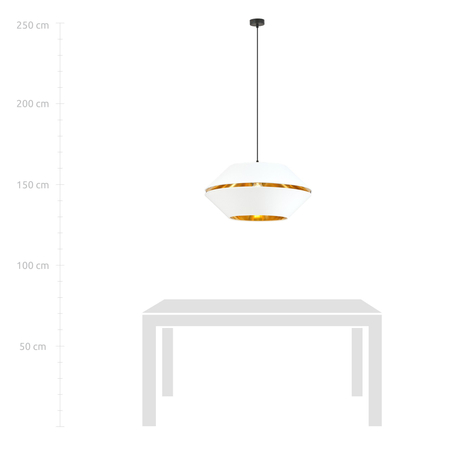 Lampa wisząca PIANO 1 Emibig 1182/1 biały/czarny
