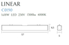 Plafon Maxlight LINEAR57 C0190 czarny/chrom