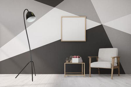 Lampa podłogowa HARIS LP1 BLACK / WHITE Emibig 864/2 biały/czarny