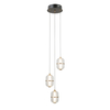 Lampa wisząca Italux Alani PND-34375-3-BK Czarny mat, złoty