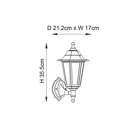 Kinkiet zewnętrzny Endon Lighting Bayswater EL-40045 czarny