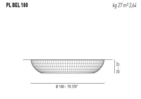 Plafon Axo Light Bell 180 Kremowy