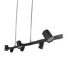Lampa wisząca Snow 6xGU10 czarna LP-731/6L BK