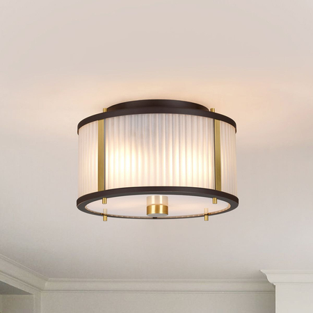 Lampa wisząca Elstead Lighting Corona czarny/mosiądz DL-CORONA-2P-BAB