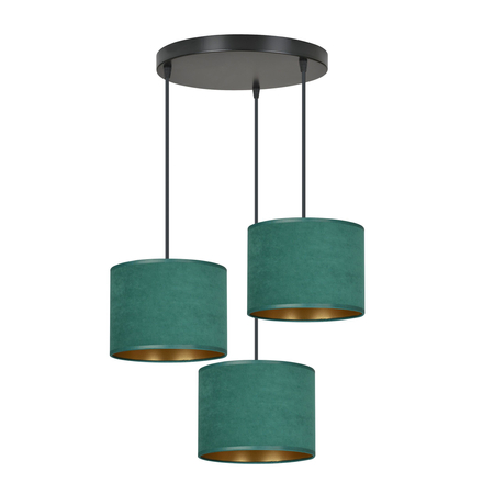 Lampa wisząca HILDE 3 BL PREMIUM GREEN Emibig 1051/3PREM zielony