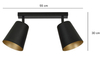 Lampa wisząca PRISM 2 BLACK / GOLD Emibig 406/2 czarny/złoty