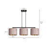 Lampa wisząca HILDE 3 BL ROSE Emibig 1053/3 różowy