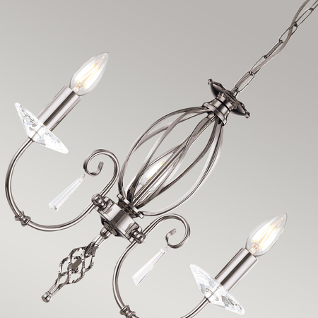 Żyrandol Elstead Lighting Aegean szary AG5-POL-NICKEL