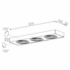 Kinkiet AQform Sleek 111 X 3 Wall Biały Struktura