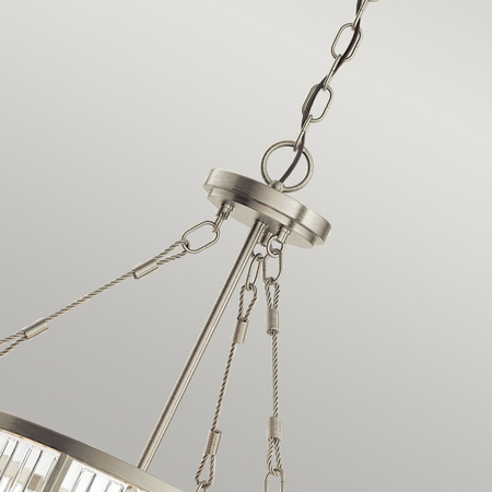 Lampa wisząca / Półplafon Roux - 3 źródła światła - Szczotkowany nikiel Quintiesse QN-ROUX3-BN