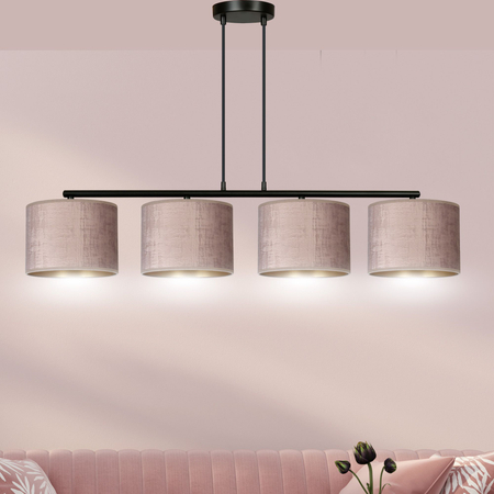Lampa wisząca HILDE 4 BL ROSE Emibig 1053/4 różowy