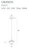 Lampa wisząca Maxlight P0413 biały/złoty