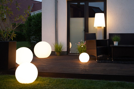 Kula LED Lampa zewnętrzna ogrodowa E27 Ø30 32416W biały