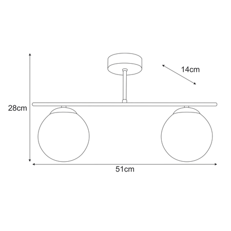 Lampa sufitowa Kaja REA K-5421 złoty, biały