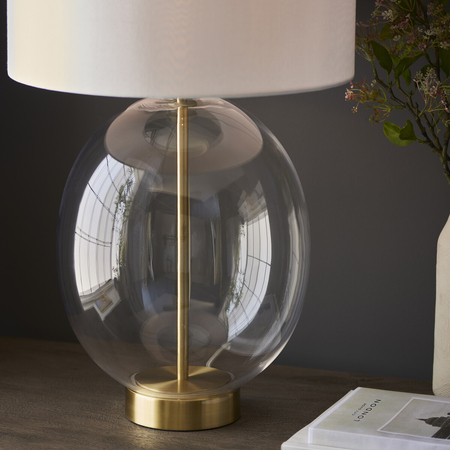 Lampa stołowa Endon Lighting Kelda Oval 99292 mosiądz