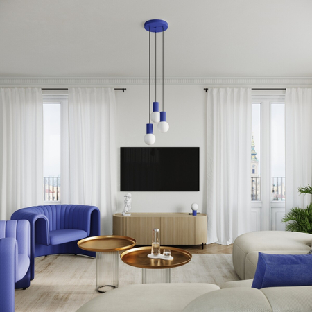 Sollux Lighting Lampa wisząca HALO 3P ultramaryna SL.1740