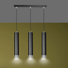 Lampa wisząca KIBO 3 BL/CHROME Emibig 643/3 czarny/chrom