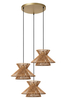 Lampa wisząca Lucide TASMAN 10420/03/72 drewniany