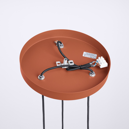 Sollux Lighting Lampa wisząca HALO 3P ochra czerwona SL.1730
