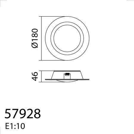 Lampa podtynkowa łazienkowa OASIS biały LED 12W ø180mm 3000K IP44