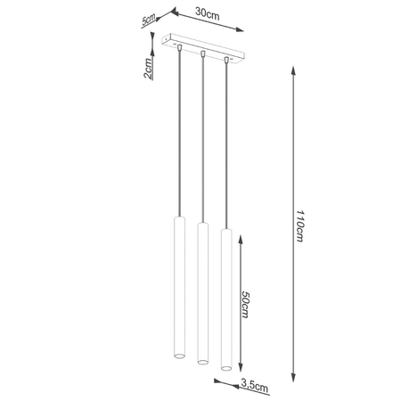 Sollux Lighting Lampa wisząca PASTELO 3L drewno SL.1267