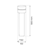 Eko-Light Słupek Ogrodowy Mia 1xE27 IP44 50cm EKO1706 CZARNY