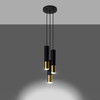 Sollux Lighting Lampa wisząca LOOPEZ 3P czarny/złoty SL.0955