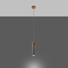 Sollux Lighting Lampa wisząca ZANE 1 szara SL.0965