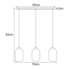 Lampa wisząca Kaja FADIGA K-5744 bursztynowy, czarny